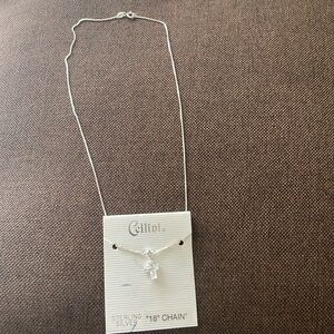 Cellini Sterling Silver Women Necklace Size 18” NWOT